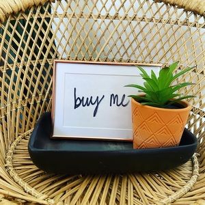 Vintage Haeger Black Tray